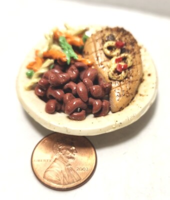 1pc. Clay Refrigerator Magnet Chicken Breast, Rigatoni Pasta, Baked ...
