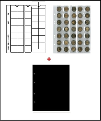 10-LINDNER-MU35-Multi-Collect-Münzhüllen-35-Fächer-27-mm-+-schwarze-ZWL