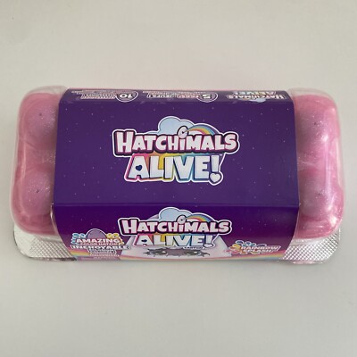 Hatchimals Alive! Rainbow Splash Egg Carton 5 Eggs 10 Accessories New