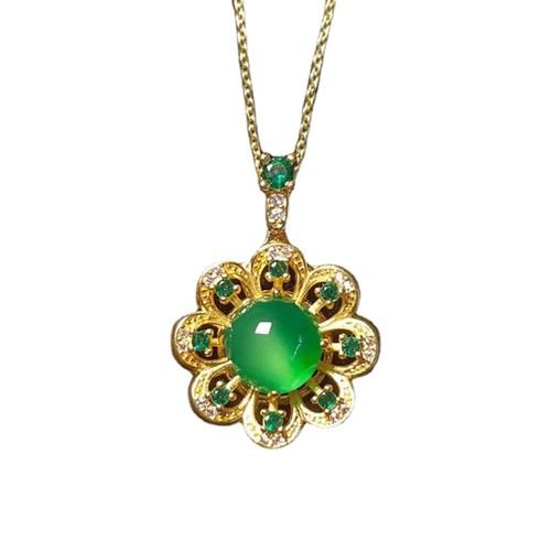 Collier Avec Pendentif Solitaire En Or 18 Carats - Or Jaune - Occasion - Fabriqué En France