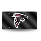 Atlanta Falcons NFL Black Laser Tag License Plate