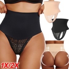 High Waist Women Tummy Control Shapewear Thong Panty Body Shaper Knickers Briefs