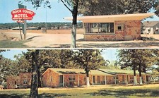 Rock Court Motel Route Hwy 66 Lebanon MO Missouri Roadside Vtg Postcard D25