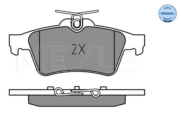 Meyle 025 252 1817 Brake Pad Set, Disc Brake For Peugeot-image