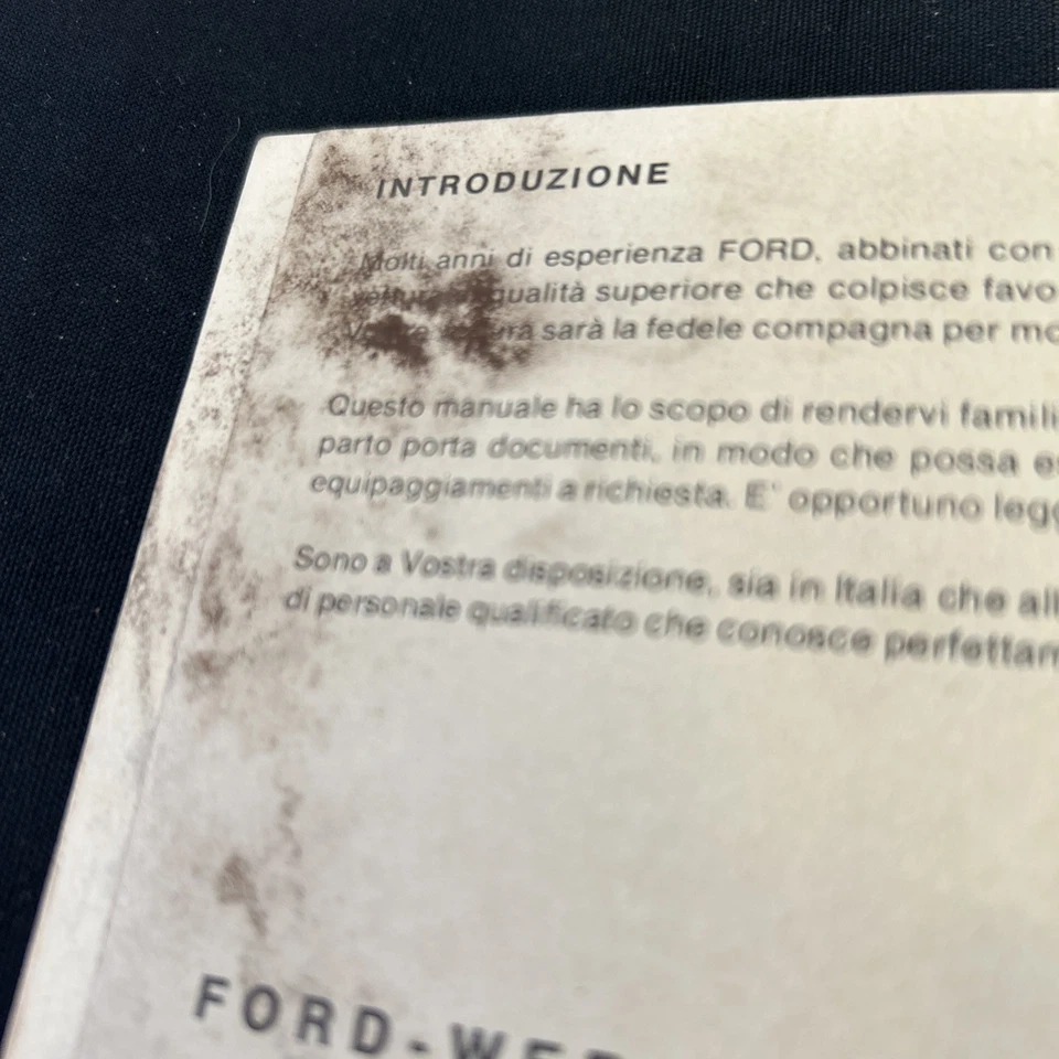 Libretto Uso e Manutenzione FORD ESCORT  Ed. VIII/75-3 - Immagine 4 di 4