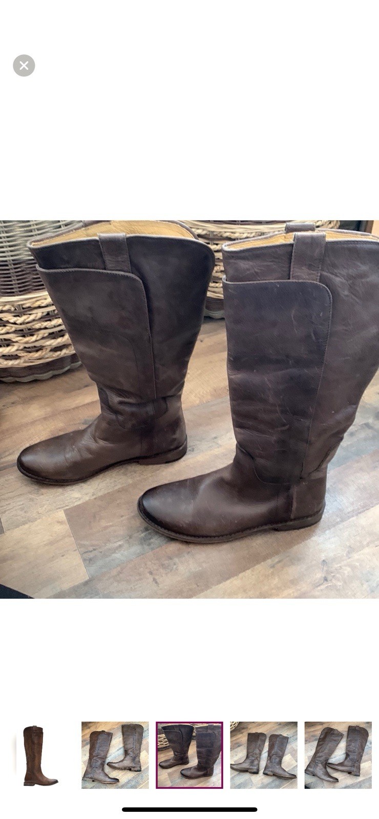 FRYE BROWN LEATHER BOOTS💋EUC - image 3