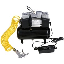 Compresor de aire compacto portátil sin aceite de bajo ruido Mini 220V/12V montado en automóvil