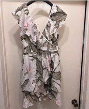 Express Floral Ruffled Boho Mini Dress Womens Size Small Whimsigoth