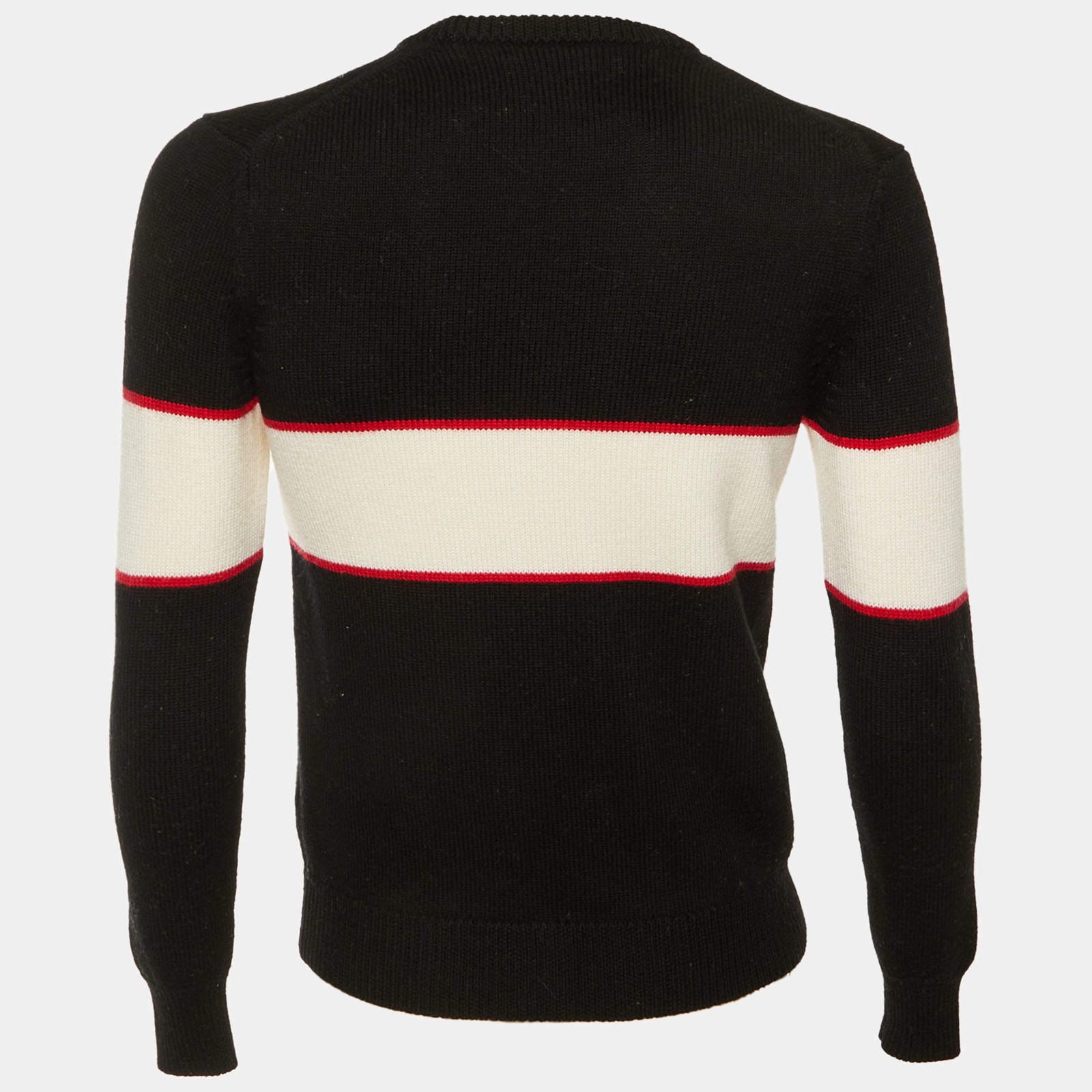 Givenchy Black Logo Intarsia Wool Crew Neck Sweater XS thumbnail 2