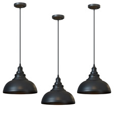 LED Modern Ceiling Lights Hanging Black Industrial Pendant Light Retro Lamp Pack