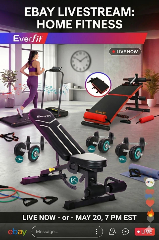 Build Your Home Gym Tonight! Walking Pad, FID Bench ,Sit-Up Bench, Dumbbell