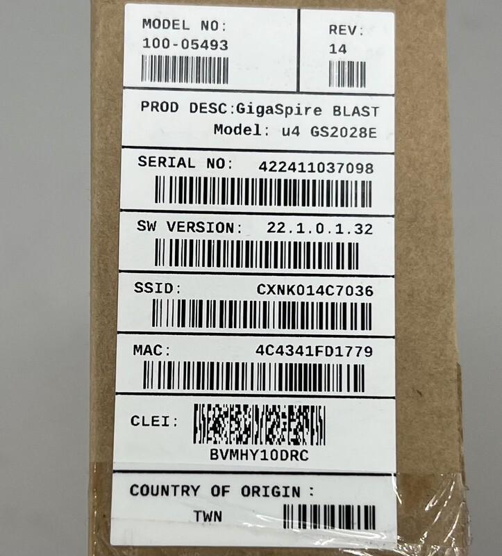 Calix Blast Router Sticker CALIX GIGASPIRE 100-05493 BLAST U4 WIRELESS ROUTER GS2028E | eBay