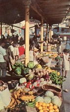 St Thomas Market for Fresh Farm Produce & Fish, US Virgin Islands --POSTCARD