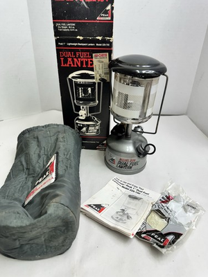 #ad Very Clean Coleman 229 700 Dual Fuel Lantern Dated 07 96 Lightweight Camping $99.99