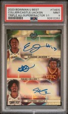 Marketplace image: 2023-24 Bowman U Jackson Collier Stephon Castle Triple Auto SuperFractor 1/1