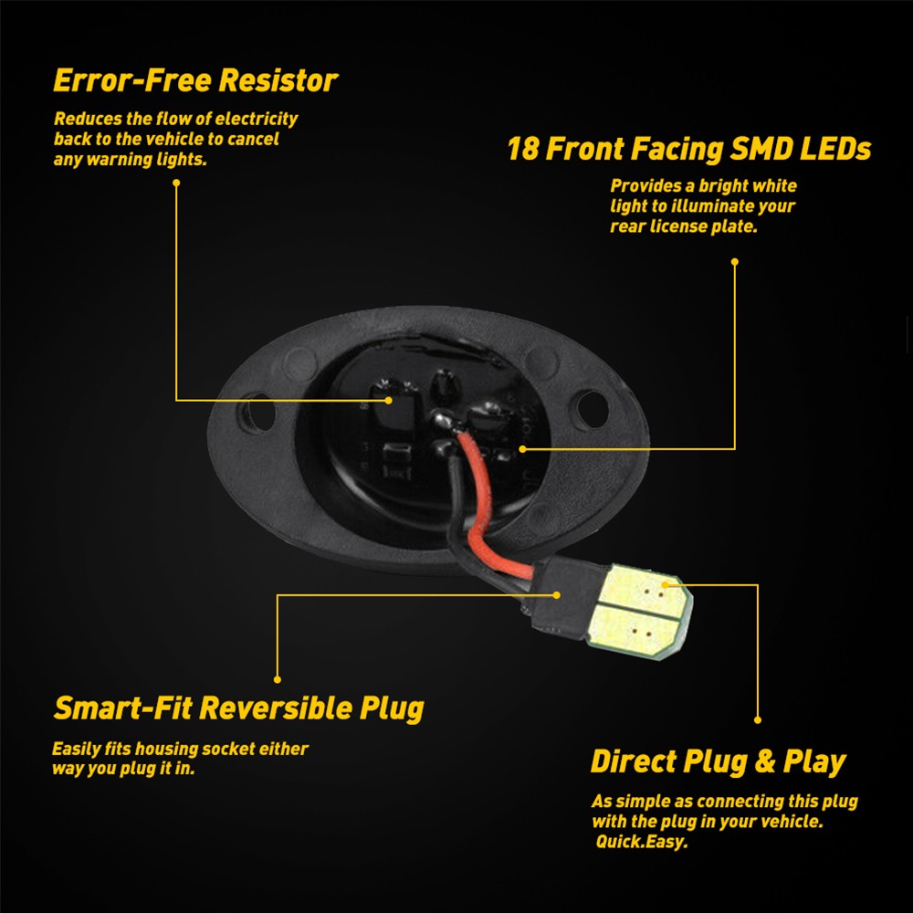 License Plate Light Socket Harness Wire Kit Fits For Dodge 1994-2001 Ram 1500