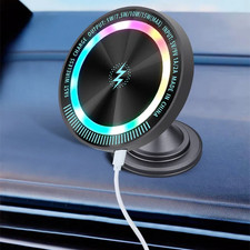 15W Magnetic Wireless Car Charger Dashboard Mount for iPhone MagSafe Samsung