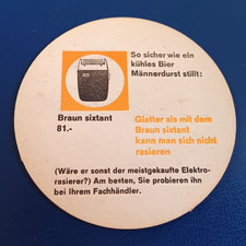 Bierdeckel Brauerei Isenbeck Pils Hamm Westf. Braun sixtant Rasierer