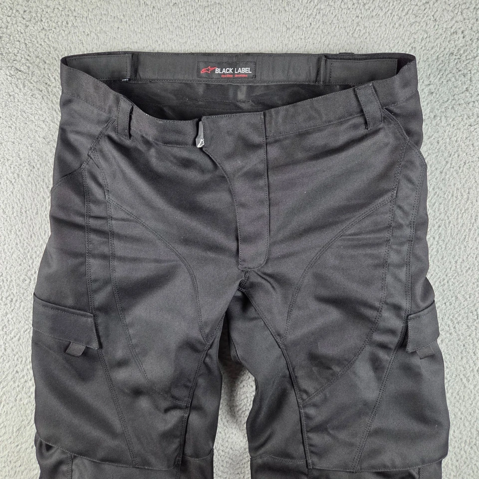 Pantalones de moto Alpinestars negros acolchados rodillas talla 36" etiqueta negra Foto 2 de 4