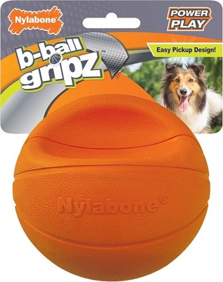 Nylabone Power Play Gripz Filz-Basketball-Apportierspielzeug, quietschender