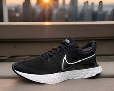 Mens Nike Epic React Flyknit Running Shoes Sz 10.5 Used VGC Black CT2357 002