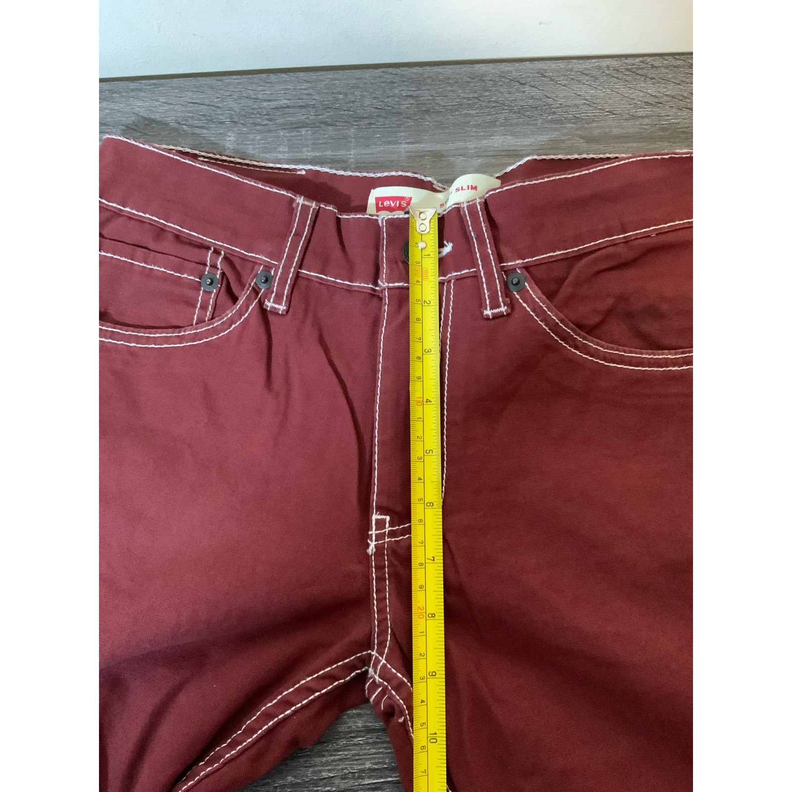 Levi’s 511 Jeans Men’s Size 16 28x28 Slim Stretch Burgundy thumbnail 8