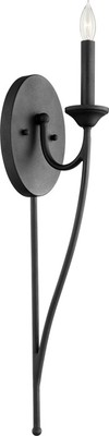 Quorum 5650-1-69 Brooks Wall Sconce, 1-Light, 60 Watts, Noir