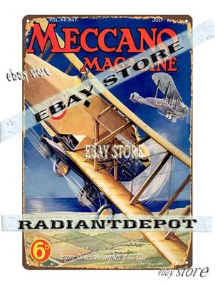 Tin Sign 1927 Vintage Engineering Builder Vintage Plane garage wall