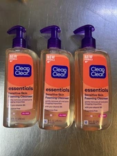 3x8oz Clean & Clear Essentials Sensitive Skin Foaming Cleanser Fragrance Free B5