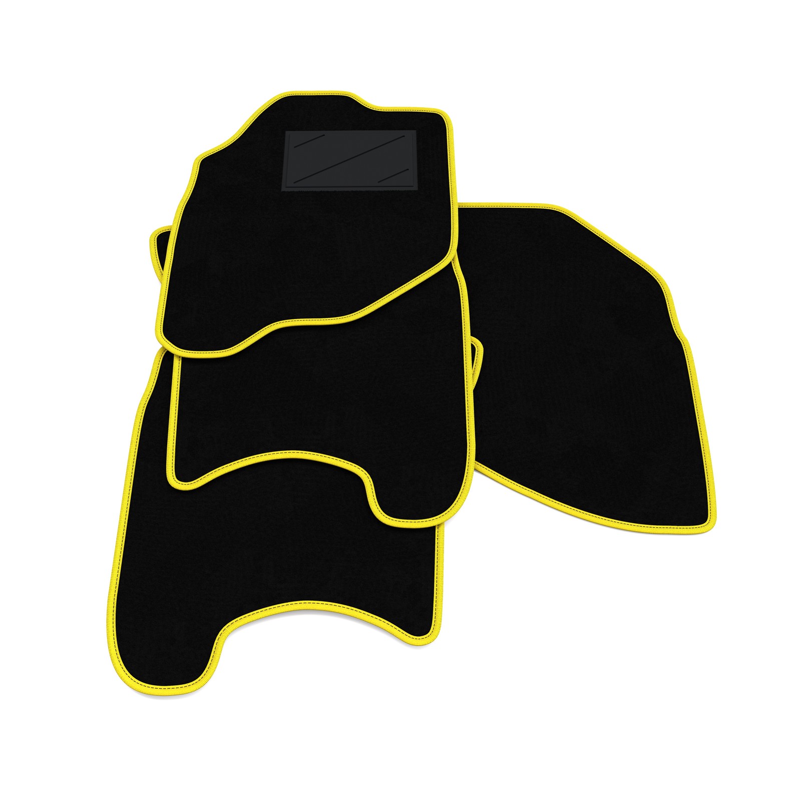 Tapis de sol noirs sur mesure pour voiture Honda Jazz de 2001 à 2008