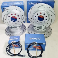 PAGID FRONT REAR DRILLED BRAKE DISCS PADS SENSORS FOR BMW X2 20d 20i F39 15-22