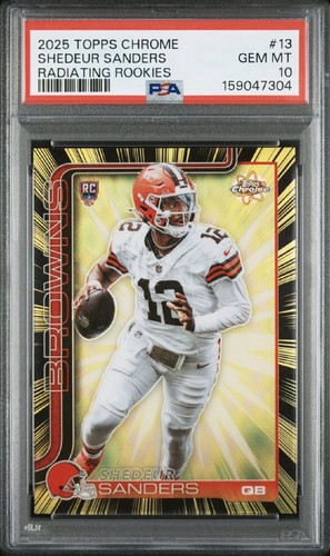 2025 Topps Chrome Shedeur Sanders Base (PSA 10)