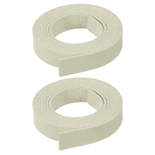 2 Pcs Faux Suede Leather Strap 12mm x 1.1 Yard Leather String Cord, Beige