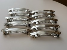 3 inch blank silver tone French Clip Barrette Lot of 10