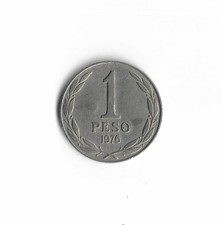 1976 Chile - 1 Peso - 625 - Nickel Brass - 5g