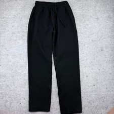 Boohoo MAN Elastic Wasited Tapered Fit Out-Pleated Black Pants Mens XS New