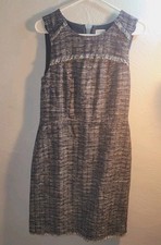 J. Crew Tweed Sheath Dress Size 8 Lined Sleeveless Women's