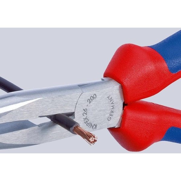Flachrundzange L.200Mm Pol.40Grad Gew.Comfort-Griff Knipex-image
