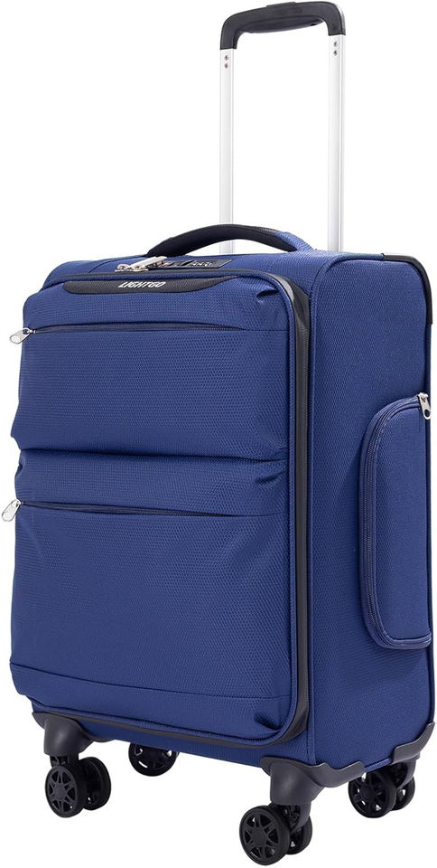 20 Inch Carry on Luggage, Softside Suitcase with Spinner Wheels ...