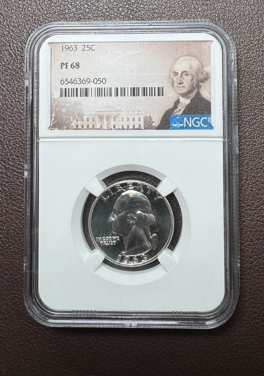 Proof PR 68 Graded 1963 Washington Quarters (1932-1998) for sale