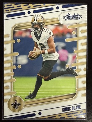 Chris Olave 2024 Panini Absolute #77 Saints Blue Foil