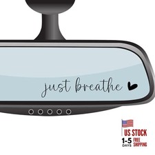 4 xRear View Mirror Sticker,Rearview Mirror Decal,Car Accessories Just Breathe
