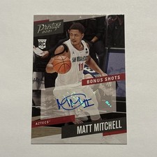 Matt Mitchell 2021-22 Panini Chronicles Prestige Bonus Shot Signatures Autograph