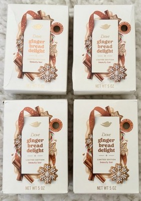 Lot of 4 Dove Ginger Bread Delight Limited Edition Beauty Bar Soap 5 oz Each