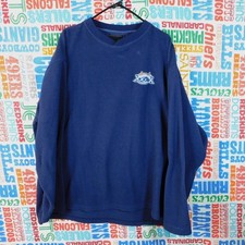 Vintage New England Patriots Super Bowl 39 Fleece Sweatshirt Size L Blue