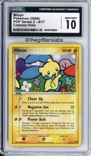 Minun (Cosmos Holo) 2006 Pokemon POP Series 3 #4/17 CGC10 on eBay