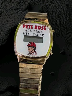 Vintage Pete Rose All Time Hit Leader Cincinnati Reds Digital Watch Not Working 