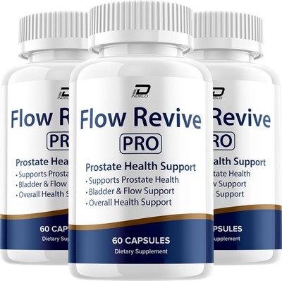 (3 Pack) Flow Revive Pro Supplement for Men   FlowRevive Plus Advanced Formula