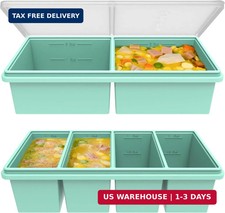 Silicone Soup Freezer Molds with Lids, 2 Cup 1 Cup Combo, Soup Container Style