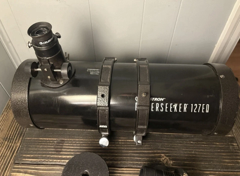 Celestron PowerSeeker 127EQ Telescope GUC Used Tested Works Great  With Tripod - Image 2 of 4